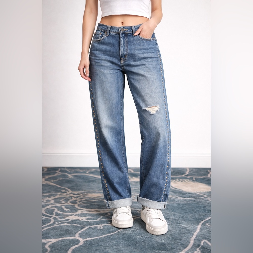 Current/Elliott Blue Boyfriend Jeans - Picture 1 of 10